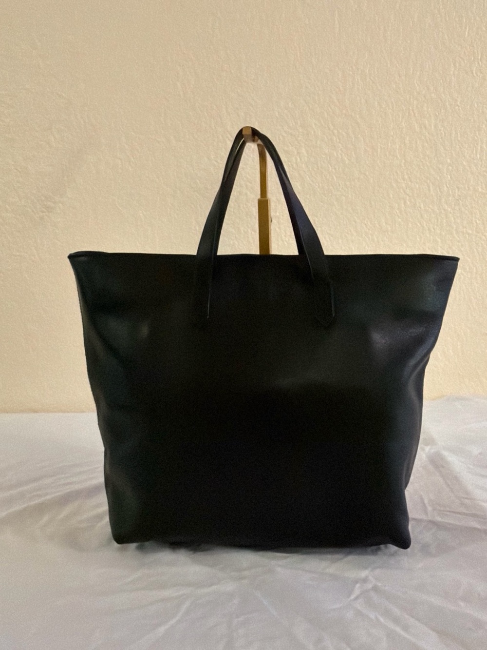 Madewell Black Leather Tote Bag